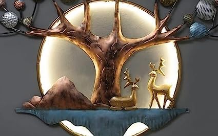 Tree with LED Moon light wall decor