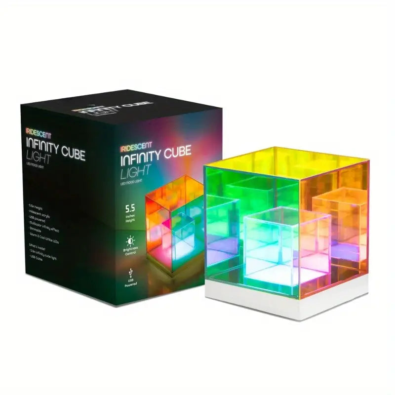 Acrylic Infinity Colorful Cube Light