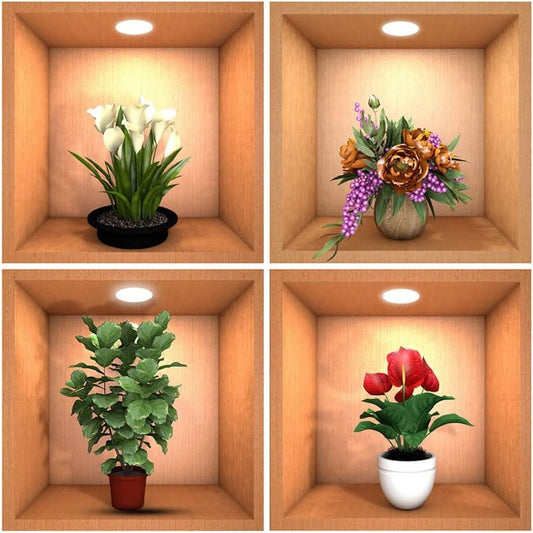 Plant Potted 3D Wall Stickers