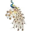 Standing Peacock Metal Wall clock