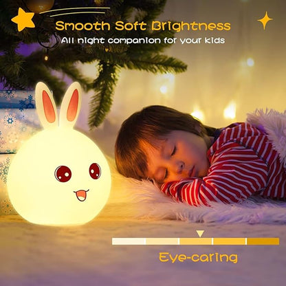 Big Face Rabbit Silicone Night Light