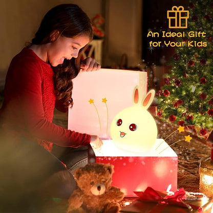 Big Face Rabbit Silicone Night Light