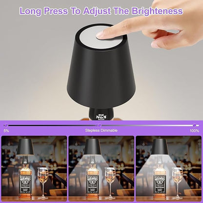 Wireless Bottle Lamp Shade with 3 Color Temperature