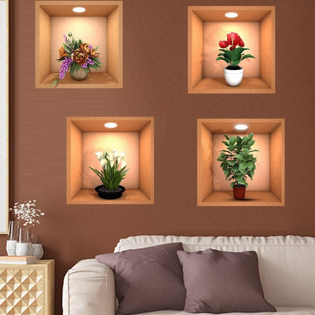 Plant Potted 3D Wall Stickers