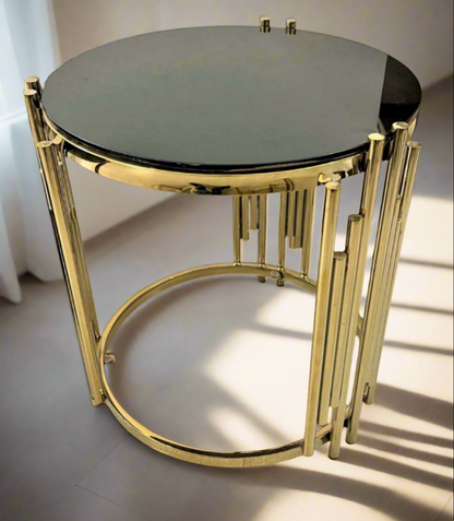 Midnight Gold Metal Leg Table