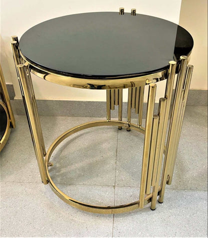 Midnight Gold Metal Leg Table