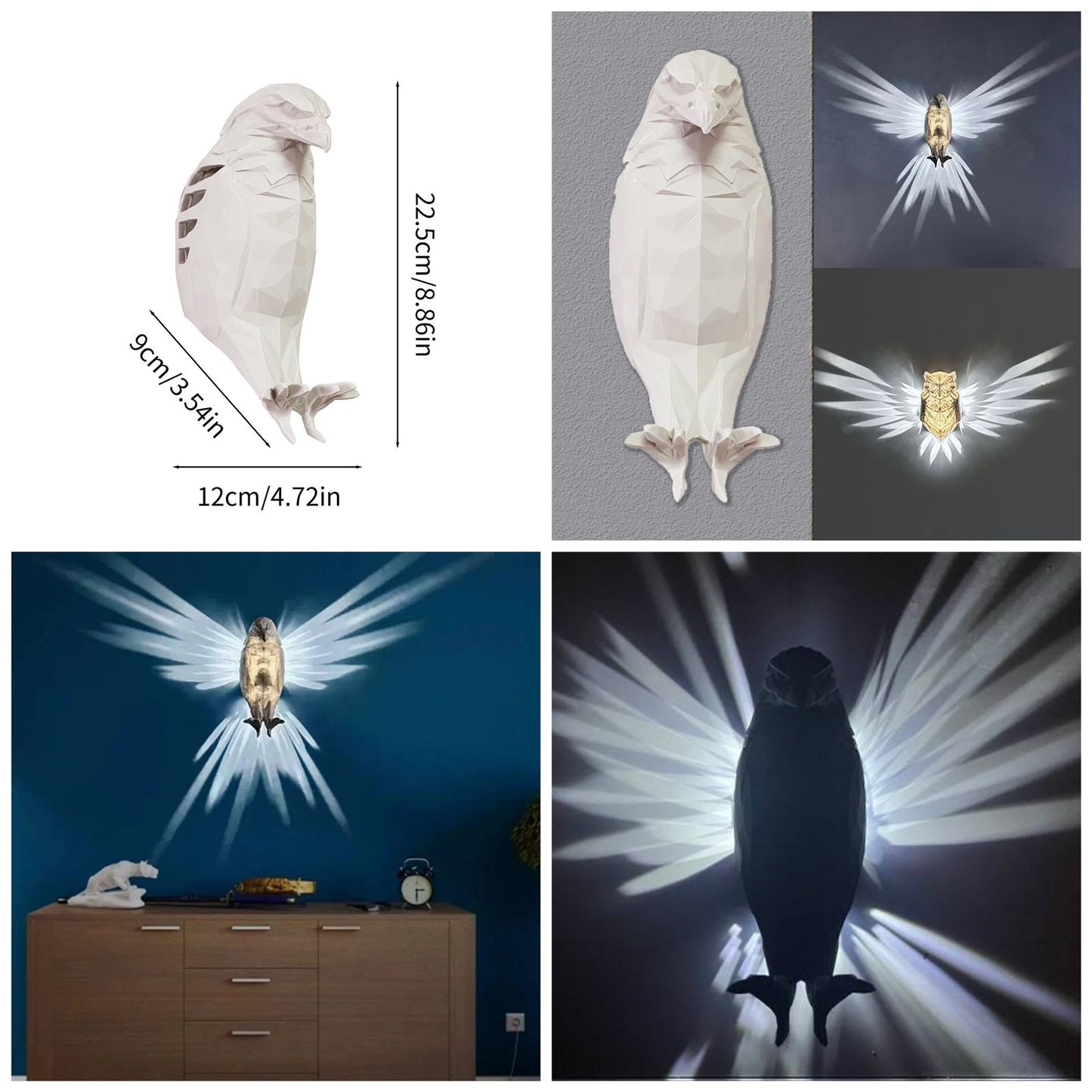 Eagle Plastic 3D Led Wall Light