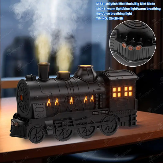 Mini Train Aromatherapy Oil Diffuser Mist Humidifier