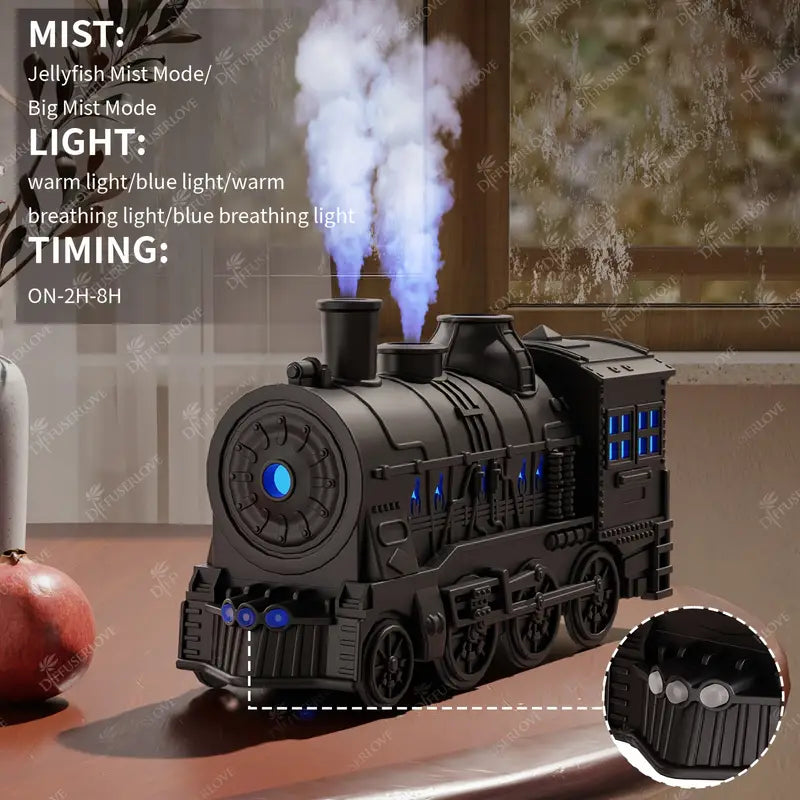 Mini Train Aromatherapy Oil Diffuser Mist Humidifier