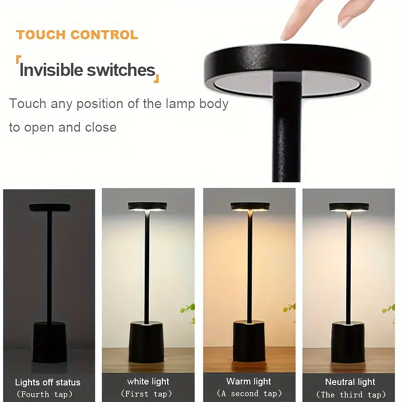 Modern Touch-Activated LED Table Lamp