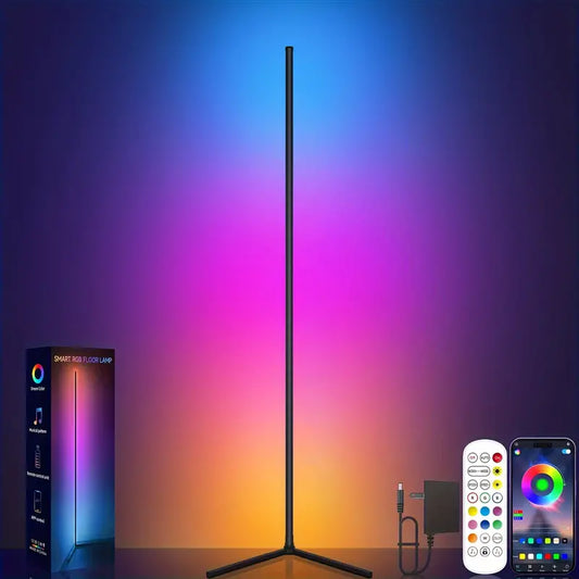 Color Changing LED Corner Floor Lamp