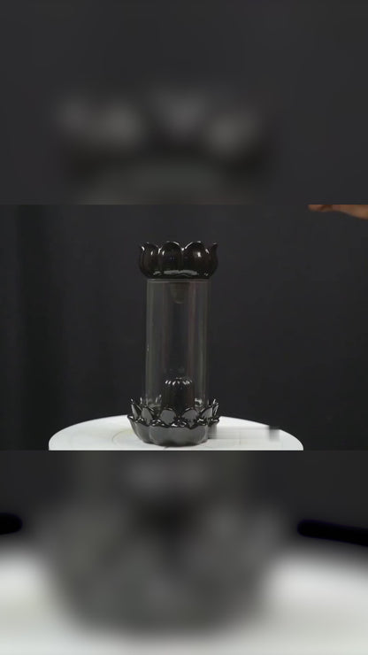 Shiva Linga Smoke Fountain in Glass